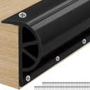 Dock Bumpers, 12 Feet /16 Feet /24 Feet /32 Feet Full Protection Boat Dock Bumpers for Edging, Dock Fender for Straight Edge and Side, Includes Mounting Screws, Black Gray White Orange Blue