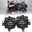 LED Motorcycle Fog Lights Assembly for Honda Gold Wing Goldwing GL1800 2001-2010 2012-2017 Driving Lamps Accessories (Black)