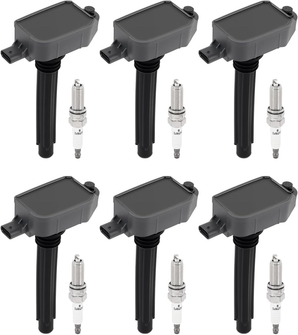 Set of 6 UF807 Ignition Coils & Iridium Spark Plugs Compatible with Chrysler 2017-2021 Pacifica 3.6L V6, Ignition Coil Pack Compatible with Jeep 2016-2021 Grand Cherokee, 2018-2021 Wrangler 3.6L V6