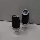 Gravity Electric Grinder set of 2,Automatic Pepper and Salt Mill Grinder with Blue LED LIGHT,Electric Pepper Mill with Adjustable Coarseness,Refillable,salt and pepper shaker,pepper grinder (Black)