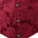 VATPAVE Mens Victorian Suit Vest Steampunk Gothic Waistcoat (L)