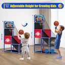 Kids Arcade Basketball Hoop Indoor Outdoor Single Shot Basketball Game for Toddler,Carnival Games Sport Gifts for Boys Girls Ages 3-8 Years Old,Ideal for Competition