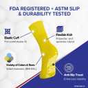 AMERICAN HOSPITAL SUPPLY Non-Slip Hospital Socks, Anti-Skid, Anti-Slip Gripper Socks for Medical or Home Use, 6 Pairs (Yellow, X-Large, Yellow)