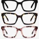 XVXV Reading Glasses for Women Men - Blue Light Blocking Readers Oversize Oprah Square Anti Glare/Eyestrain Spring Hinge +1.75