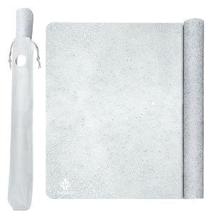 Fsdfskoi 36 "x24 inch Large Silicone mat with Luminous Silicone mats Suitable for Multi-Purpose use Such as Flooring Restaurant Baking etc (Silvery White)