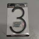 Self-adhesive 6 Inch Acrylic House Numbers - Modern Black Mailbox Numbers for Outside Address, Apartments, Offices, Hotels (3)