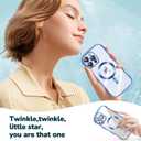 [CD Ring & Curly Wave Edge] for iPhone 15 Pro Case, 2025 Upgraded [Full Camera Protection] [Compatible with MagSafe] Plating Soft Non-Yellowing Clear Case for 15 Pro 6.1 " Men Women ,Titanium Blue