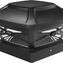 Davinci Lighting Renaissance Solar Outdoor Post Cap Lights - Includes Bases for 4x4 5x5 6x6 Posts - Bright LED Light - Slate Black (Pack of 1)