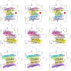 Treela 9 Pcs Appreciation Gifts for Leader Boss Employee Coworker Teacher Staff Mentor Coach Manager Spiritual Acrylic Plaques Inspirational Birthday Gifts Bulk for Home Office