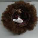 HPO Adult Unisex 80's Painter Brown Afro Wig and Brown and Patches of Gray Beard Set | Easy and Classic Celebrity Costume | Premium Halloween & Cosplay Wig (Adult)