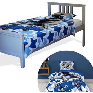 Tadpoles 2-Piece Dinosaur Bedding Set | 1 Twin Reversible Comforter & 1 Standard Pillowcase | Made of 100% Gently Brushed Microfiber Polyester | Soft, Smooth & Durable | Ideal for Kids & Teens | Blue