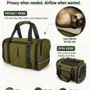 Soft Sided Cat Carrier for Anxious Cats with Privacy Flaps, Airline Approved & Car Seat Safe Pet Carrier for Small Dogs & Cats, 17 x 9.5 x 10.5 in, Reinforced Resin Mesh, Metal Buckles, Green