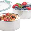 Microwave Safe Stainless Steel Snack Pots, Set of 2 (6.7 fl oz)