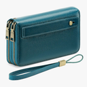 GAEKEAO Wallet for Women Clutch RFID Blocking Wristlet Leather Purse Large Capacity Credit Card Holder with Grip Hand Strap