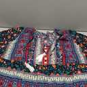 KAYWIDE Women's Casual Boho V Neck Top Loose Floral Printed Long Sleeve Beach Shirts Blouses XL