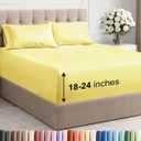 Extra Deep Pocket Queen Sheet Set - 4 Piece Breathable & Cooling Bed Sheets - Hotel Luxury Sheet Set - Ultra Soft, Wrinkle Free & Comfy - Easily Fits Extra Deep Mattresses - Deep Pocket Black Sheets