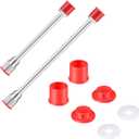 2 Pieces Airless Paint Sprayer Tip Extension Pole 2 Sizes Extension Rod for Airless Painting Spray Gun with Red Guard 12 Inches 7.8 Inches