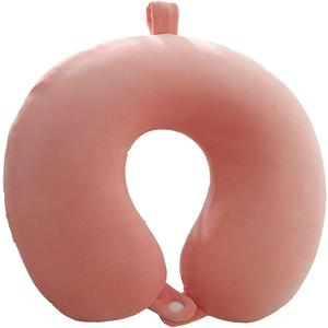 Travel Pillow - Memory Foam Neck Pillow Support Pillow,Luxury Compact & Lightweight Quick Pack for Camping,Sleeping Rest Cushion (Pink)