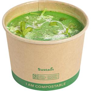 Restaurantware Paper Soup Containers 200 Pack Of 16 oz Disposable Kraft To Go Hot Soup Serving Bowls BPI-Certified Compostable Leakproof Stackable Food Containers For Noodles, Pasta And Desserts