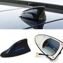 ijuicy 1 PC Shark Fin Antenna Cover for Car, Car Antenna Topper, Vehicle Shark Fin Shape Cover with Adhesive Tape, Universal Car Accessories for Most Cars, SUVs, Vans (Black) (Medium)