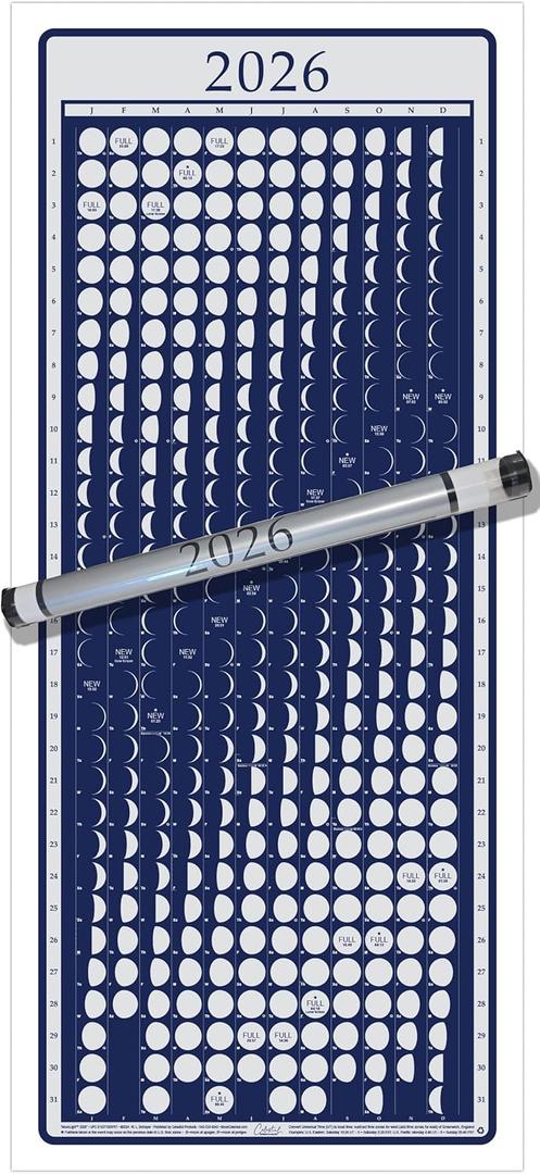 Moon Calendar 2026 Lunar Phases, MoonLight