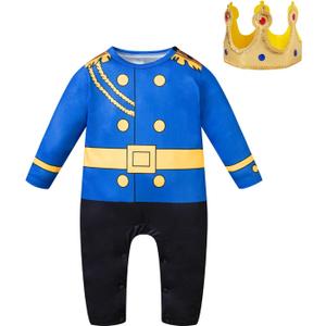 Baby Unisex Costume Jumpsuit for Toddler Boys Girls Halloween Dress Up Party (0-3 Mothes, Black)