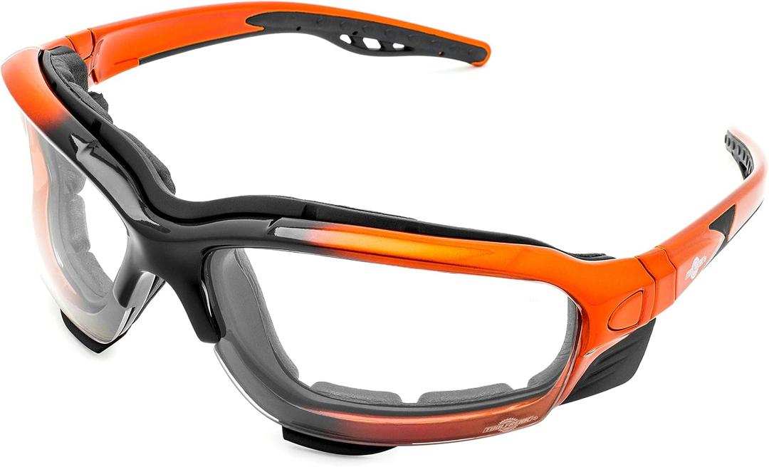 ToolFreak Recka Safety Glasses and Goggles Combo, Rated to ANSI z87.1-2015, Accessories Included (Clear)