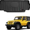 Custom Cargo Mats for 2007-2018 Jeep Wrangler JK 2 Door Trunk Liner All Weather TPE Rubber Protection Mat (for 2007-2018 Jeep Wrangler JK 2 Door Cargo Mat)