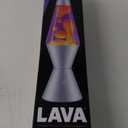 Lava Lite 21250400US2125 Lava The Original Silver Base Lamp with Yellow Wax in Purple Liquid, 14.5", Yellow/Purple