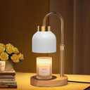 Candle Warmer Lamp, with Timer Dimmer, Height and Brightness Adjustable, Modern Electric Wax Warmer for Women Mom, Best Birthday and House Warming Gift for New Home Decor (White)