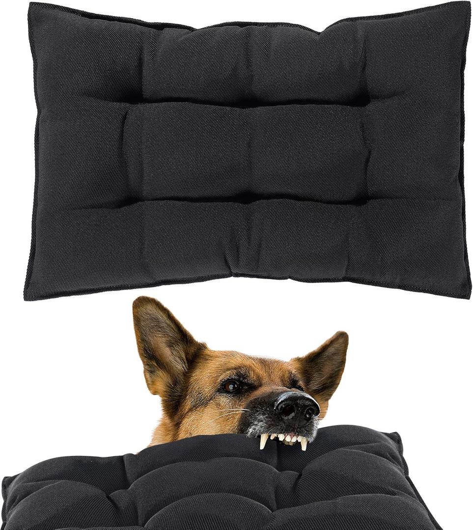 HOMBYS Chew Proof Dog Bed, 35"x22" Indestructible Crate Pad Mat for Aggressive Chewers, Durable and Water Resistant Teething Puppy Kennel Pad for Dogs Cages