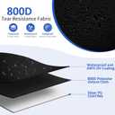 Sandbox Cover, 800D Oxford Cloth Waterproof Outdoor Square Sand Box Cover for Kids, Protect Sandbox Sand and Toys(Black,72" X 72" X 8")