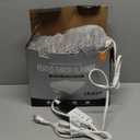 Heated Blanket Electric Throw Waffle, 50x60 Inches Sherpa Fleece Fast Heating Blanket 6 Heating Levels & 4 Hours Auto Off ETL Certification, Grey Throw