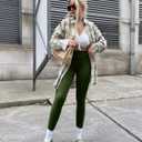 High Waisted Leggings for Women, Tummy Control Leggings No See Through Workout Yoga Pants (XX-Large, 14 Olive Drab)