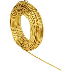 Craftdady 65 Feet Gold Aluminum Wire 7 Gauge Bendable Metal Craft Wire 3.5mm Flexible Sculpting Wire for Doll Skeleton Gem Wrapping Jewelry Making