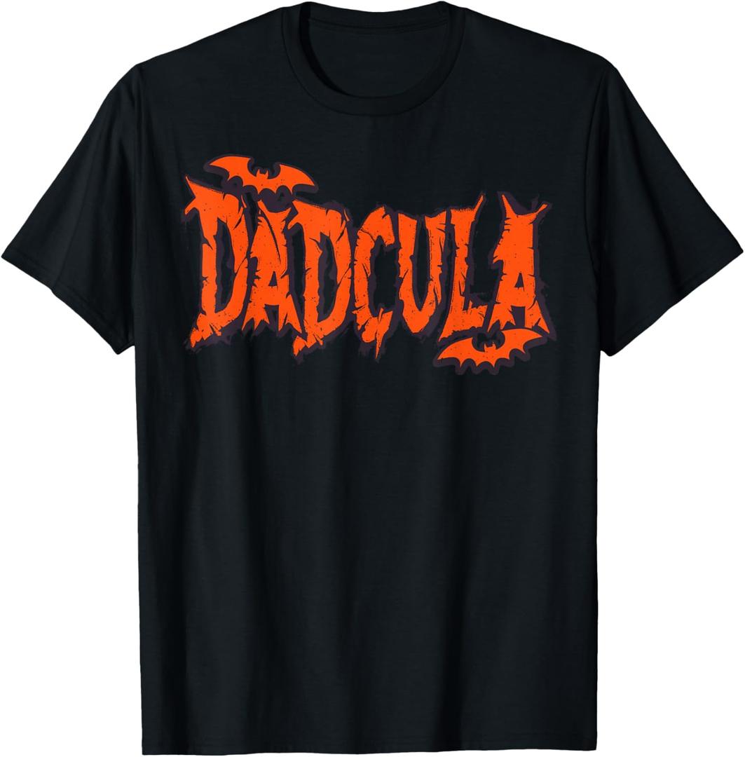 Funny Dadcula Halloween Dad Costume Bat Vampire Daddy Men T-Shirt