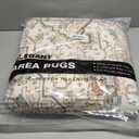 Living Rooms, Stain Resistant Neutral Washable Rugs for Dining Rooms, Floral Vintage Non-Slip Thin Large Size Area Rugs (Beige, 8'×6')