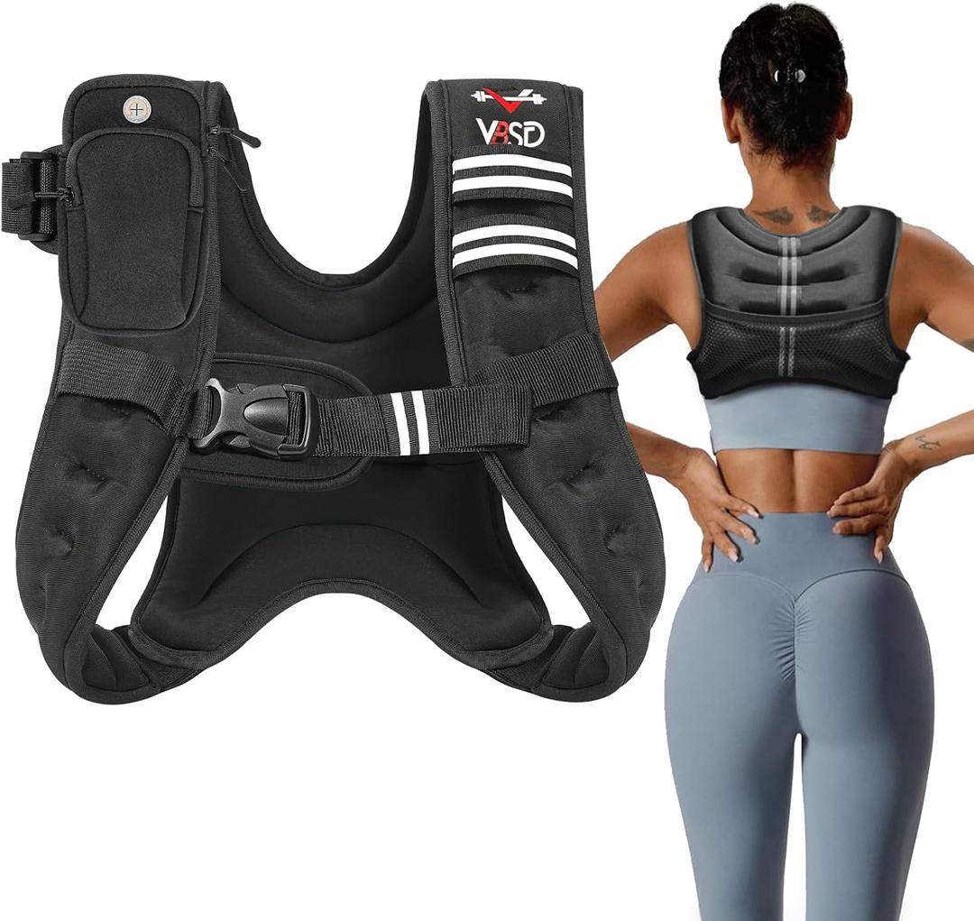 Weighted Vest, 6lb Weight Vest for Men Women, Body Weight Vests Adjustable for Strength Training, Running, Walking, Workout, Jogging, Fitness