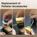 Cordless Mini Polisher,1/1.5/2Inch,DA&RO with 11 Variable Speed 2500-6000 RPM,2 * 2.3Ah Rechargeable Batteries,Car Detailing Micro Polisher