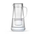 LifeStraw Home Water Filter Pitcher, 7-Cup, Glass with Silicone Base, White, for Everyday Protection Against Bacteria, Parasites, Microplastics, Lead, Mercury, PFAS and a Variety of Chemicals