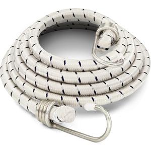 3 Pack 72-Inch Long Bungee Cords, Heavy Duty Bungee Straps With Durable Metal Hooks for Bikes, Camping, Outdoors, Great for Tie Downs, and Secure Your Cargo, Weatherproof, Abrasion Resistant - Ram Pro (White)