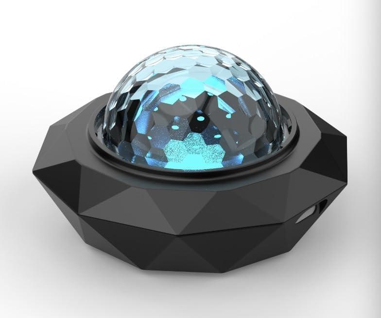 Galaxy Star Night Light, Black, Diamond-Shaped Base, LED Aurora Ceiling Lamp