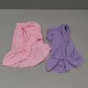 2 Pcs Dog Dresses Cat Skirt Solid Color Dog Clothes Summer Sleeveless Puppy Girl Clothes for Small Pet Dogs Cats (Pink,Light Purple, X-Small)