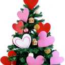 Valentines Day Decorations Heart Picks, 12pcs 9"7.5" Large Valentine Tree Ornaments, Pink Red White Floral Picks for Wedding Anniversary Engagement Office Garlands Mantels Table Home Decor (Unpatterned)