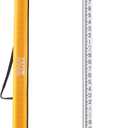 VEVOR Aluminum Grade 18-Feet/10ths 6 Sections Telescopic Measuring Rod, Double-Sided Scale 1/10ft Leveling Rod Stick with Bubble Level & Carrying Bag for Houses, Walls, Floors