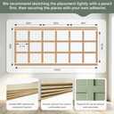 Pre-Cut Board and Batten Wainscoting Kit, 28‑Pc Set Assemble Accent Decor, 7pcs 43.3" decorative trims, 6pcs 40" wide trims, 12pcs 17.7" short trims and 3pcs 40" narrow edge trims