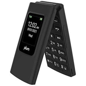 Plum Flipper 4G Volte Unlocked Flip Phone, Easy to Use, TMobile - Black