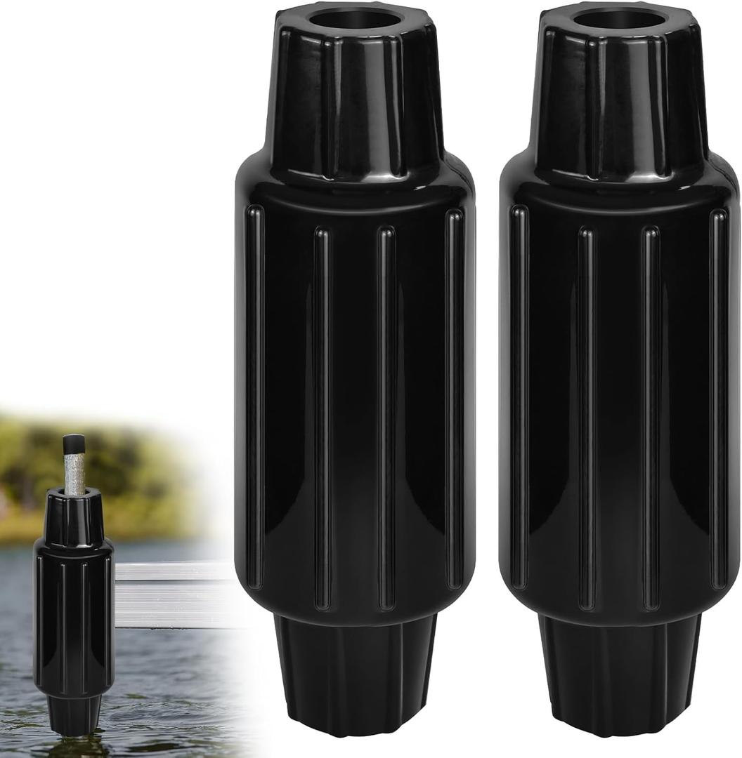 Dock Bumpers Fenders for Post, Dock Fender Bumper Slide-Over Post Pole, Slip-On Dock Leg Pipes and Mounting Brackets, Vertical Protection, Soft UV-Resistant Marine-Grade Vinyl,2 Pack-Black