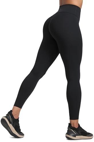 CRZ YOGA Secretsculpt Butterlift Workout Leggings 25" - No Front Seam High Waisted Womens Yoga Pants Booty Scrunch Butt, Small
