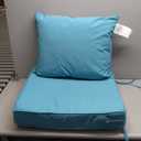 24x24 Inch Outdoor Cushions for Patio Furniture , Waterproof Outdoor Chair Cushions w/Fade-Resistant, Removable & Machine-Washable Covers, Deep Seat Sofa/Couch Pad Replacement, Teal